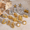 Wholesale Stainless Steel Pearl Earrings With Geometric Star Design And Electroplating For Women