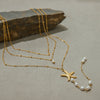 Wholesale Stainless Steel Pearl Necklace With Titanium Steel Starfish Accessories Electroplated Geometric Shaped For Women