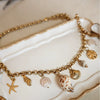 Wholesale Stainless Steel Pearl Shell Star Shape Necklace With Electroplating 18K Gold Color Retention