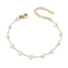 Wholesale Stainless Steel Pearl Totem Bracelet With Vacuum Goldplated Chain And Simple Design