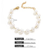 Wholesale Stainless Steel Pearl Totem Bracelet With Vacuum Goldplated Chain And Simple Design