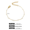 Wholesale Stainless Steel Pearl Totem Bracelet With Vacuum Goldplated Chain And Simple Design