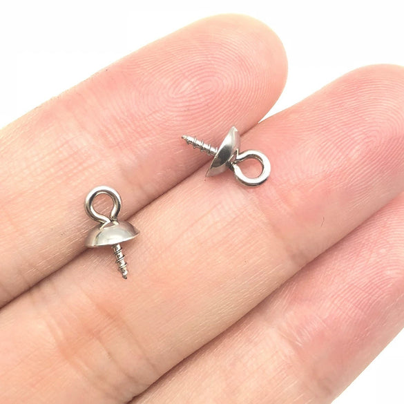 Wholesale Stainless Steel Pearl Tray Bowl Welding Sheep Eye Pendant Tray For Diy Jewelry Accessories With Electroplating