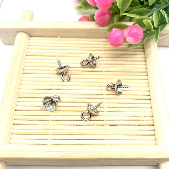 Wholesale Stainless Steel Pearl Tray Bowl Welding Sheep Eye Pendant Tray For Diy Jewelry Accessories With Electroplating