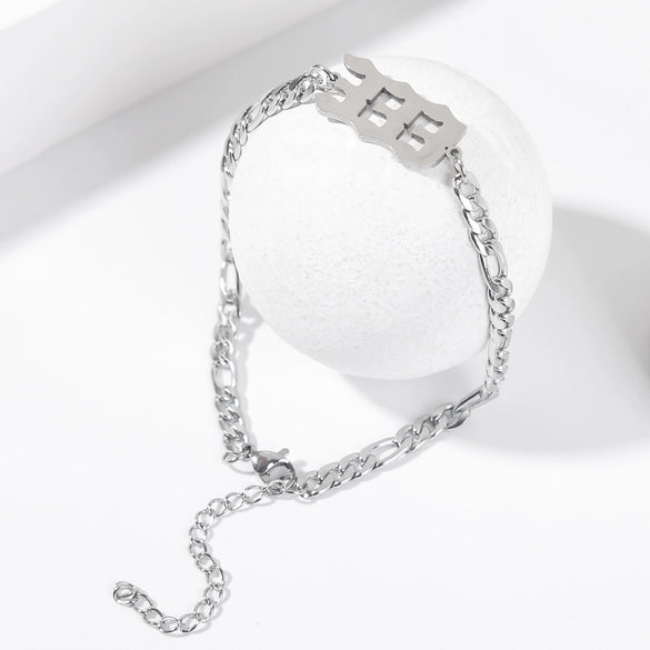 Wholesale Stainless Steel Pendant And Bracelet With Letters Numbers Text Stamping Style Unisex