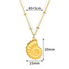 Wholesale Stainless Steel Pendant Necklace With Crab Seahorse Shell Design And Dripping Oil Style 18K Gold Plated