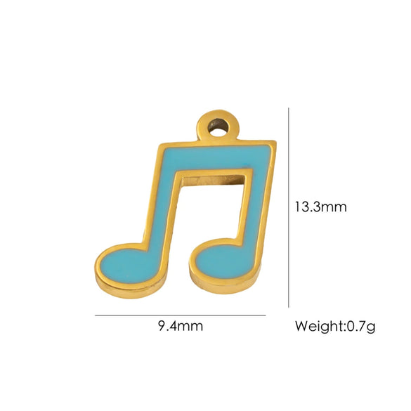 Wholesale Stainless Steel Pendant With Oil Dripping Coconut Tree Pattern Electroplated For Necklace And Bracelet