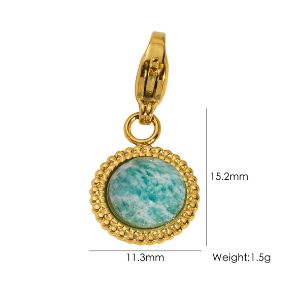 Wholesale Stainless Steel Pendant With Oil Dripping Coconut Tree Pattern Electroplated For Necklace And Bracelet