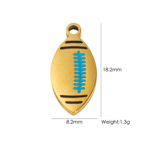 Wholesale Stainless Steel Pendant With Oil Dripping Coconut Tree Pattern Electroplated For Necklace And Bracelet