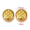 Wholesale Stainless Steel Perforated Round Baroque Style Totem Pattern 18K Gold Plated Spacer Beads For Diy Pendant Necklace And Bracelet Jewelry
