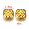 Wholesale Stainless Steel Perforated Round Baroque Style Totem Pattern 18K Gold Plated Spacer Beads For Diy Pendant Necklace And Bracelet Jewelry