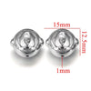 Wholesale Stainless Steel Perforated Round Baroque Style Totem Pattern 18K Gold Plated Spacer Beads For Diy Pendant Necklace And Bracelet Jewelry