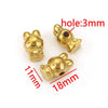 Wholesale Stainless Steel Perforated Round Baroque Style Totem Pattern 18K Gold Plated Spacer Beads For Diy Pendant Necklace And Bracelet Jewelry