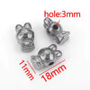 Wholesale Stainless Steel Perforated Round Baroque Style Totem Pattern 18K Gold Plated Spacer Beads For Diy Pendant Necklace And Bracelet Jewelry