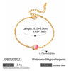 Wholesale Stainless Steel Pink Bow Love Geometric Bracelet For Women With Electroplating Light Luxury High End Hand Jewelry