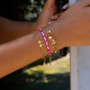Wholesale Stainless Steel Pink Bow Love Geometric Bracelet For Women With Electroplating Light Luxury High End Hand Jewelry