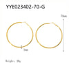Wholesale Stainless Steel Plain Hoop Earrings For Women Geometric Style 18K Gold Plated Vacuum Real Gold Electroplated In Pvd Furnace