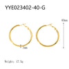 Wholesale Stainless Steel Plain Hoop Earrings For Women Geometric Style 18K Gold Plated Vacuum Real Gold Electroplated In Pvd Furnace