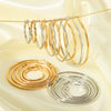 Wholesale Stainless Steel Plain Hoop Earrings For Women Geometric Style 18K Gold Plated Vacuum Real Gold Electroplated In Pvd Furnace