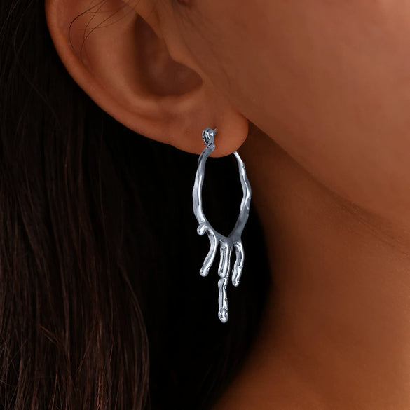 Wholesale Stainless Steel Plated Gold Geometric Drop Shape Earrings For Women