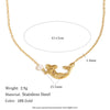Wholesale Stainless Steel Plated 18K Gold Imitation Pearl Mermaid Pendant Necklace And Bracelet For Women With Geometric Design And Electroplating Process