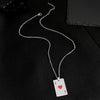 Wholesale Stainless Steel Playing Card Geometric Style Electroplated Unisex Necklace Pendant