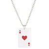 Wholesale Stainless Steel Playing Card Geometric Style Electroplated Unisex Necklace Pendant