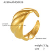 Wholesale Stainless Steel Pvd Electroplated 18K True Gold Light Luxury Geometric Fashion Ring For Women