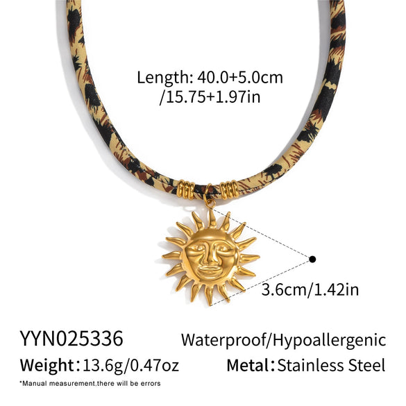 Wholesale Stainless Steel Pvd Furnace Vacuum Real Gold Plated Scarf Necklace Pendant With Heart Geometric Animal Zodiac Shapes For Women