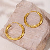 Wholesale Stainless Steel Pvd Plated C Shaped And U Shaped Geometric Circle Earrings For Women