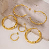 Wholesale Stainless Steel Pvd Plated C Shaped And U Shaped Geometric Circle Earrings For Women