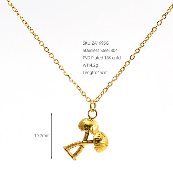 Wholesale Stainless Steel Real Gold Plated Cartoon Characters Pendant Hammer Cross Chain For Children Teenagers Women Adults Couples And Best Friends