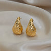 Wholesale Stainless Steel Real Gold Plated Exaggerated Drop Shape Earrings For Women