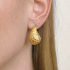 Wholesale Stainless Steel Real Gold Plated Exaggerated Drop Shape Earrings For Women