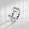 Wholesale Stainless Steel Real Gold Plated Minimalist Design Letter And Number Shape Women's Ring