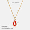 Wholesale Stainless Steel Real Gold Plated Ushaped Heart Pendant Necklace For Women