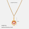 Wholesale Stainless Steel Real Gold Plated Ushaped Heart Pendant Necklace For Women