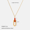 Wholesale Stainless Steel Real Gold Plated Ushaped Heart Pendant Necklace For Women