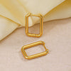 Wholesale Stainless Steel Rectangular Geometric Women's Earrings 18K Gold Plated