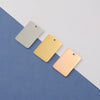 Wholesale Stainless Steel Rectangular Inner Hole Mirror Laser Pendant Jewelry Accessories