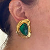 Wholesale Stainless Steel Resin Retro Earrings With Geometric Style And Electroplating