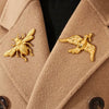 Wholesale Stainless Steel Retro Animal Peace Dove Bee Brooch With Electroplating Design