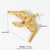Wholesale Stainless Steel Retro Animal Peace Dove Bee Brooch With Electroplating Design