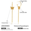 Wholesale Stainless Steel Retro Bohemian Style Cshaped Bow Tassel Earrings For Women