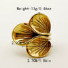 Wholesale Stainless Steel Retro Creative Trumpet Flower Ring With Electroplating For Women