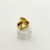 Wholesale Stainless Steel Retro Creative Trumpet Flower Ring With Electroplating For Women