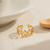 Wholesale Stainless Steel Retro Elegant Heart Ring Jewelry With Electroplating And Geometric Design