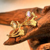 Wholesale Stainless Steel Retro Exaggerated Geometric Heartshaped Ring With Electroplating Light Luxury Highend Jewelry