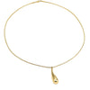 Wholesale Stainless Steel Retro Exaggerated Water Drop Cut Out Pendant Necklace With 18K Gold Electroplated Clavicle Chain For Women