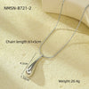 Wholesale Stainless Steel Retro Exaggerated Water Drop Cut Out Pendant Necklace With 18K Gold Electroplated Clavicle Chain For Women
